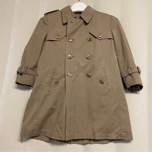 Vintage St. Hilaire Womens Coat Jacket Size 7 Trench Faux Fur Lined Neutral